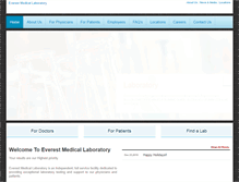 Tablet Screenshot of everestmedicallabs.net